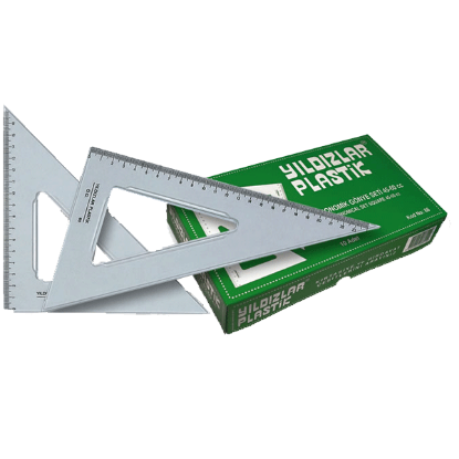 Yıldızlar Öğrenci Gönye Seti 45-60 Derece 26 CM Ekonomik 88 (10 Adet) resmi