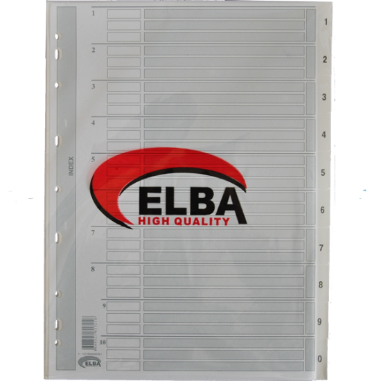 Bafix Seperatör 1-10 Rakamlı Karton A4 resmi