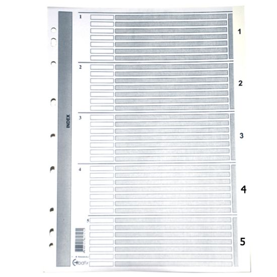 Bafix Seperatör 1-5 Rakamlı Karton A4 resmi