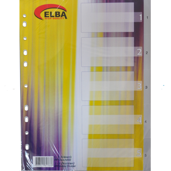Bafix Seperatör 1-5 Rakamlı Plastik A4 resmi