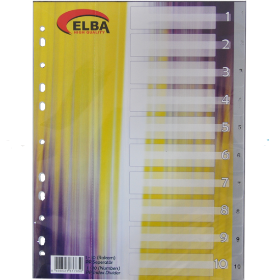 Bafix Seperatör 1-10 Rakamlı Plastik A4 resmi