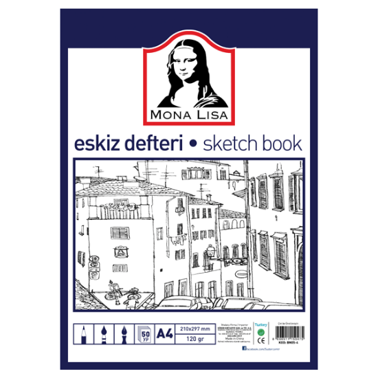Mona Lisa Eskiz Defteri 50 YP 120 GR A4 BN05-4 resmi