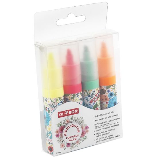 Globox Fosforlu Kalem Baskılı 4 LÜ 2917 resmi