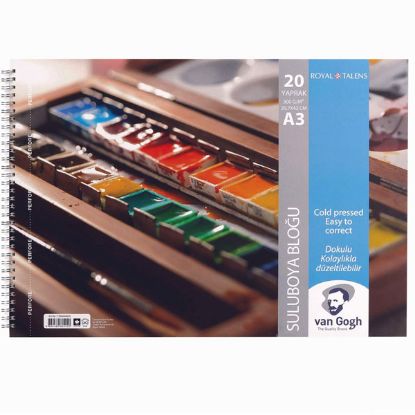 Van Gogh Sulu Boya Kağıdı Spiralli 20 YP A3 300 GR T300A34020 resmi