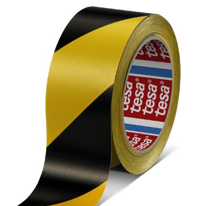 Tesa İkaz Bandı Yer İşaretleme Çizgili Sarı-Siyah 33x50 60760-00093-15 resmi