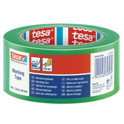 Tesa İkaz Bandı Yer İşaretleme Yeşil 33x50 60760-00097-15 resmi