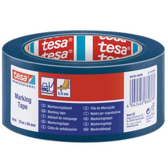 Tesa İkaz Bandı Yer İşaretleme Mavi 33x50 60760-00098-15 resmi