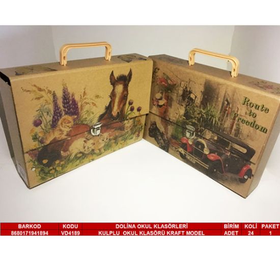 Dolina Kutu Klasör Kulplu Kraft Kilitli VD-4189 resmi