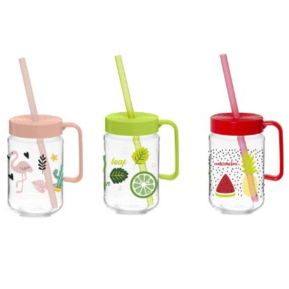 Herevin Karışık Desenli Kulplu Bardak-Çrp 370 Cc 111761-001 resmi