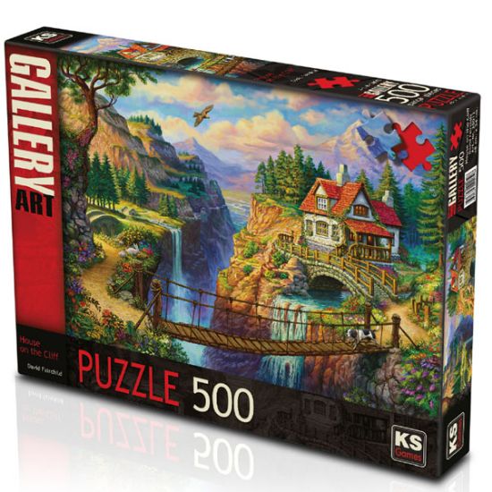 Ks Games Puzzle 500 Parça House On The Cliff 20012 resmi