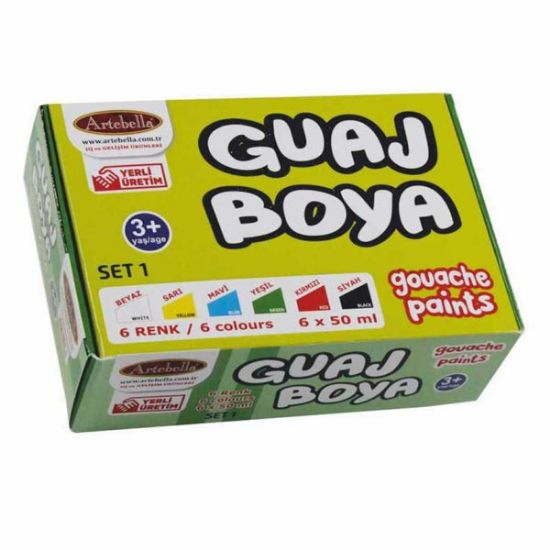 Artebella Guaj Boya 6 Lı 50 CC Set-01  resmi