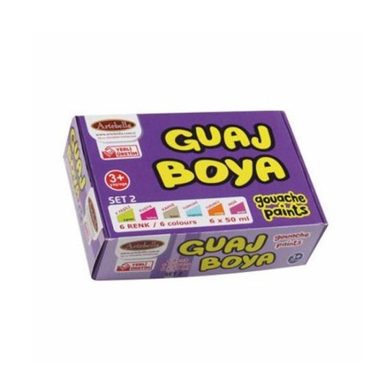 Artebella Guaj Boya 6 Lı 50 CC Set-02   resmi