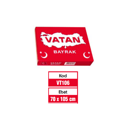 Vatan Türk Bayrağı 70x105 VT106 resmi
