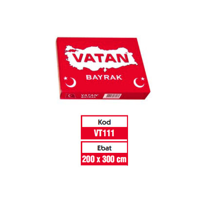 Vatan Türk Bayrağı Polyester 200x300 VT111 resmi