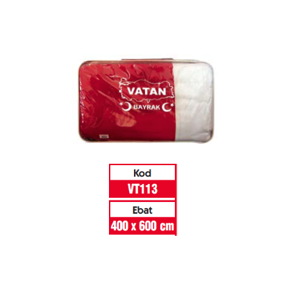 Vatan Türk Bayrağı Polyester 400x600 VT113 resmi