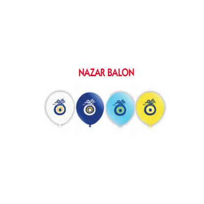 Vatan Balon Nazar Boncuğu Baskılı Koyu Mavi 100 LÜ VT912 resmi