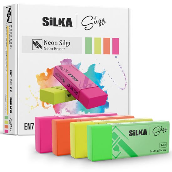 Silka Öğrenci Silgisi Neon 24 LÜ Art.3 (24 Adet) resmi
