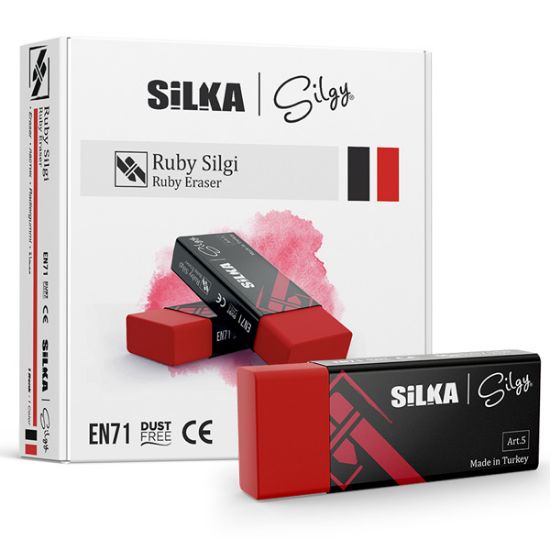 Silka Rubby Öğrenci Silgisi 20 Lİ Kırmızı Art.5 (20 Adet) resmi