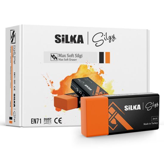 Silka Maxsoft Öğrenci Silgisi 24 LÜ Turuncu Art.6 (24 Adet) resmi