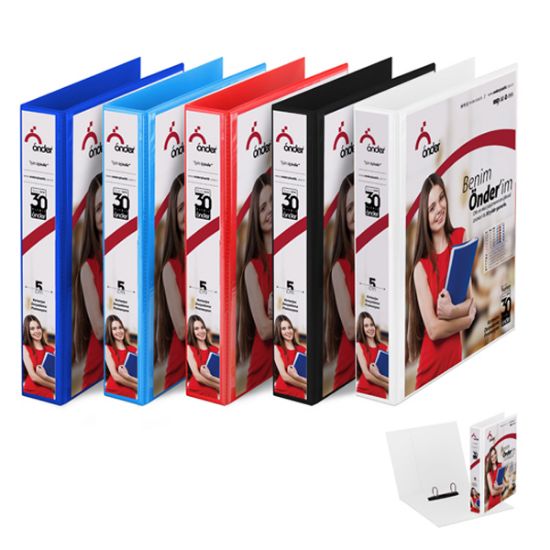 Önder Sunum Klasörü 2 Halkalı 50 MM A4 Beyaz 2005-5 resmi