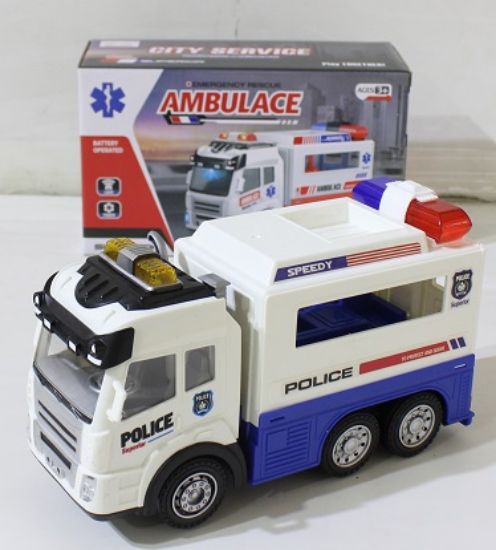 Canem Pilli Müzikli Polis Arabası Kutulu 89-302B resmi