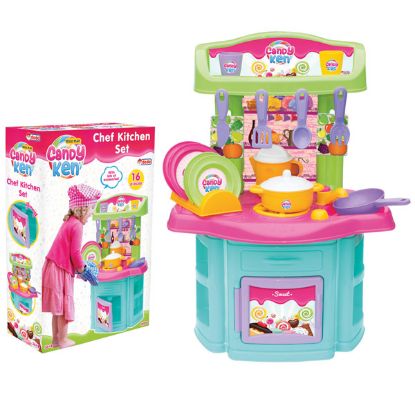 Dede Oyuncak Candy & Ken Şef Mutfak Seti 01505 resmi