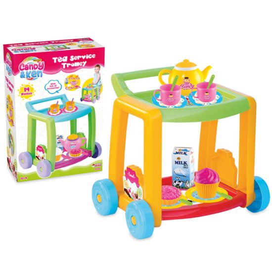 Dede Oyuncak Candy Çay Servis Arabası 14 Parça 03354 resmi
