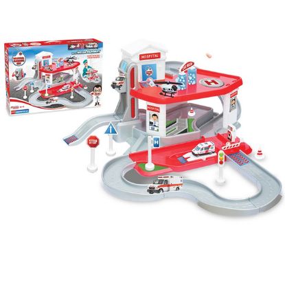 Dede Oyuncak İki Katlı Hastane Garaj Set Ve Mega Pisti 03347 resmi