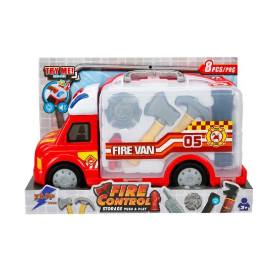 Sunman Sesli Ve Işıklı Oyun Set İtfaiye Aracı Çantalı 8 Parça 661-375 resmi