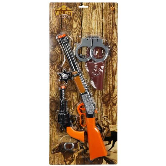 Sunman Oyuncak Silah Set Kovboy Tüfk/Tabnc/Kılıf/Kelepçe resmi