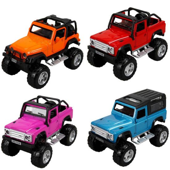 Sunman Oyuncak Sesli Ve Işıklı Metal Araba Safarı Jeep 13 Cm FY80708 (12 Adet) resmi