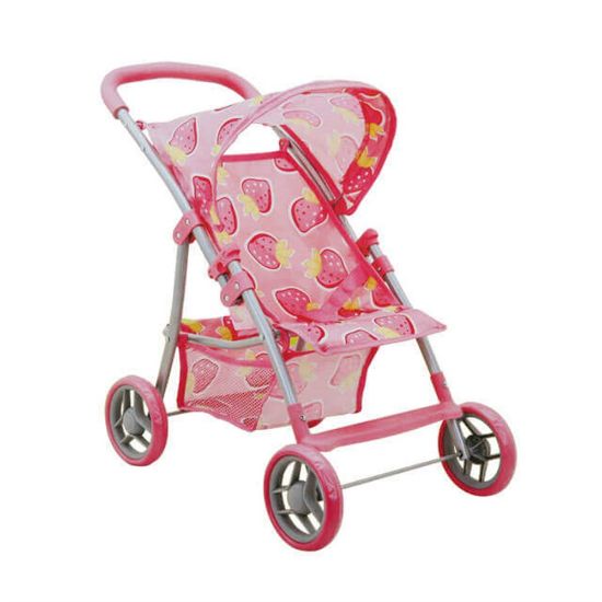 Sunman Metal Puset 4 Tekerlekli Çilek Desenli resmi