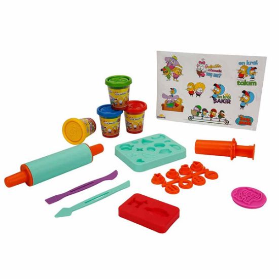 Crafy Kral Şakir Çantalı Oyun Hamuru Seti 200 GR 20 Parça resmi