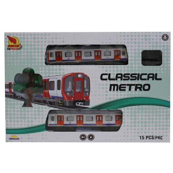 Sunman Sesli Ve Işıklı Klasik Metro Set Marmaray 15 Parça S01002549 resmi