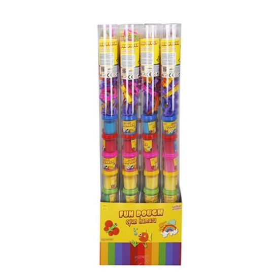 Crafy Oyun Hamur Set Mini 8 Li Tüp Hamurlu/Şekilli Kalıplar Pvc Silindir resmi