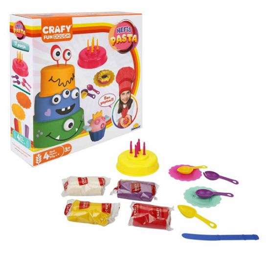 Sunman Crafy Oyun Hamur Seti Nefis Pasta 17 Parça (4x50gr) 200 GR S00002013 resmi