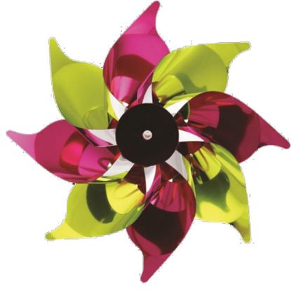 Rüzgar Gülü 18 Cm Çap 8 Kanatlı Hologramlı  resmi