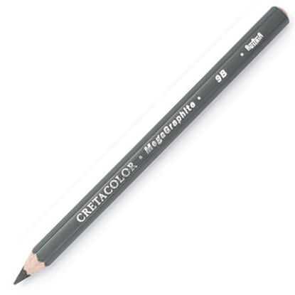 Cretacolor Mega Graphite Pencils 9B (Mega Dereceli Kalem) 170 09 (12 Adet) resmi