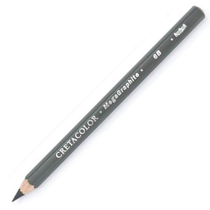 Cretacolor Mega Graphite Pencils 6B (Mega Dereceli Kalem) 170 06 (12 Adet) resmi