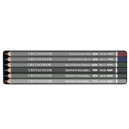Cretacolor Graphite Aquarell Pencils Pocket Set (Sulandırılabilir Çizim Kalemi Seti) 180 99 resmi