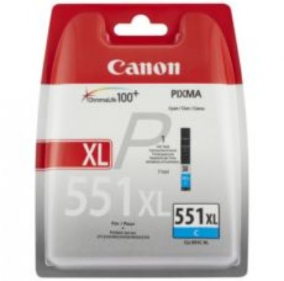 Canon CLI-551XL C Cyan Mavi Yüksek Kapasiteli Mürekkep Kartuş IP7250 MX925 resmi