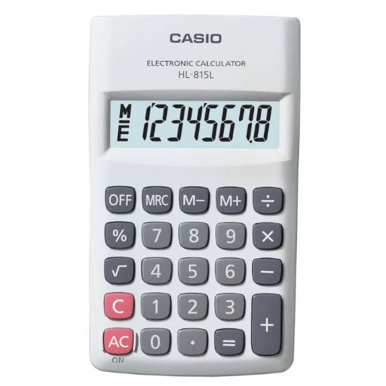 Casio HL-815L-WE 8 Hane Beyaz Hesap Makinesi resmi