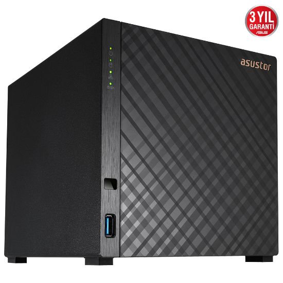 ASUSTOR AS1104T REALTEK RTD1296 4 DİSK YUVASI NAS(4X18TB DESTEĞİ) 1GB DDR4 2.5 GBE X 1 USB 3.2 X 2 resmi