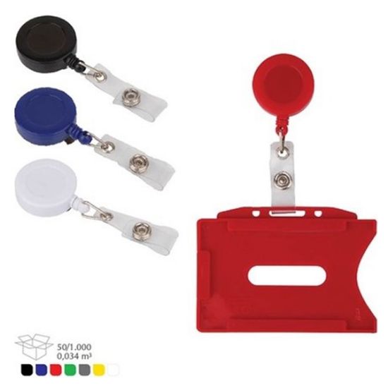 3A Yoyo Klipsli Plastik Yuvarlak Kırmızı 1429 (50 Adet) resmi