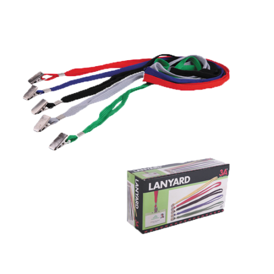 3A Kart Askı İpi Metal Klipsli Siyah 854 (150 Adet) resmi