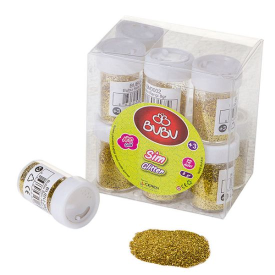 Bu-Bu Sim Altın Rengi 8 GR 12 Lİ Pvc BUBU-SM0002 (12 Adet) resmi