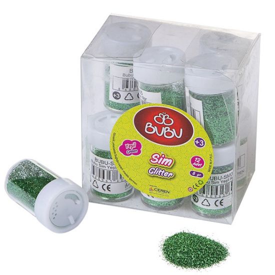 Bu-Bu Sim Yeşil Renk 8 GR 12 Li Pvc BUBU-SM0005 (12 Adet) resmi
