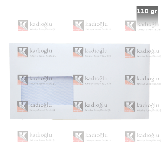 Asil Doğan Diplomat Zarf Extra Silikonlu Pencereli 10.5x24 110 GR Beyaz  (500 Adet) resmi