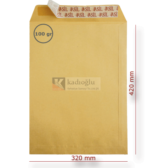 Asil Doğan Torba Zarf Formula Silikonlu 32x42 100 GR (250 Adet) resmi