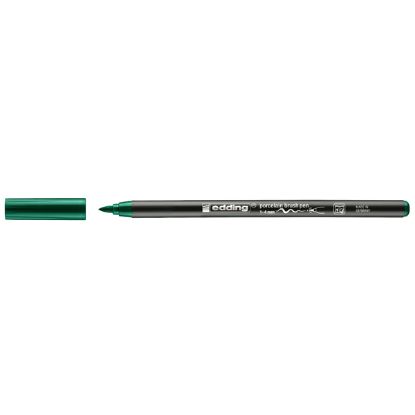 Edding Porselen Kalemi Fırça Uçlu 1-4 MM Yeşil 4200 (10 Adet) resmi
